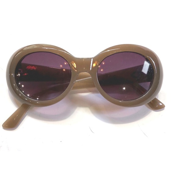 Oscar de la Renta Accessories - Oscar de la Renta Brown Oval Sunglasses Vintage Retro Designer Spain